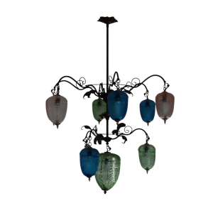 FPD10-001B ชุดไฟสับปะรด 2 ชั้น 10 ดวง (ล 9 ญ1)