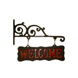 LC 731 ชุดฉากแขวนป้าเล็กใส่ ป้าย Welcome ทาสีแดง