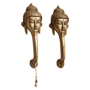 MJ 054 มือจับทองเหลือง เศียรพระ