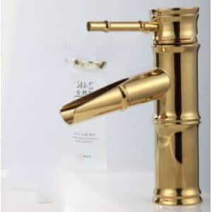 TSB 120G ก๊อกผสมต้นไผ่ ตัวสั้น สีทอง