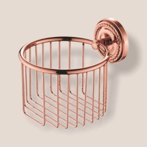 TSH 010R ตะกร้ากลม ใส่ทิชชู่ สีโรสโกลด์