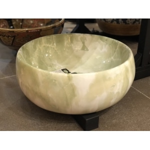 TSC 808 อ่างเซรามิคลายหินอ่อนกลม สีเขียว