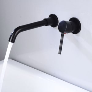 TSB 217B ก๊อกผสมติดผนัง สีดำ