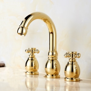 TSB 335G ก๊อกผสมติดผนัง สีทอง