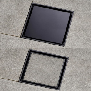 TSH 617B ตะแกรงกักกลิ่น แบบเรียบสีดำ