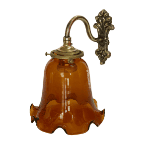 BW 155E ชุดก้านโค้งแป้นขนนกสีทองขัดเงา ขั้วเซรามิค ใส่ชบา