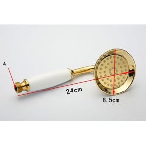 TSB 441G หัวฝักบัวด้ามเซรามิค ไม่มีลายสีทอง