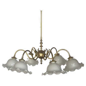 FPD8-002G ชุด 8 ดวง จุฬาขัดเงา ใส่ระฆังกลาง